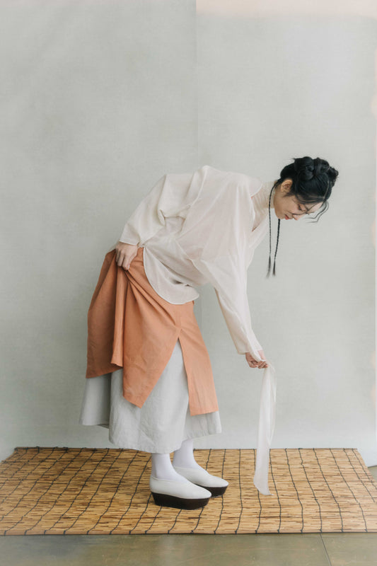 cotton organza cocoon midi dress (in-stock)