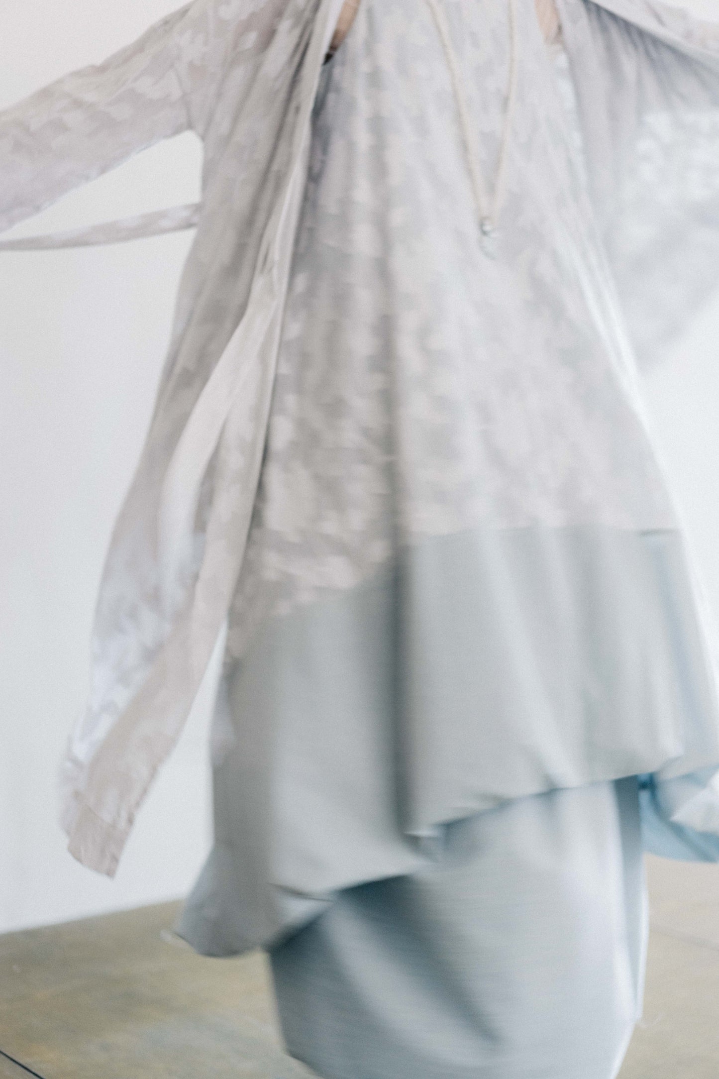 effortless elegance - sheer jacquard sleeveless cloud dress