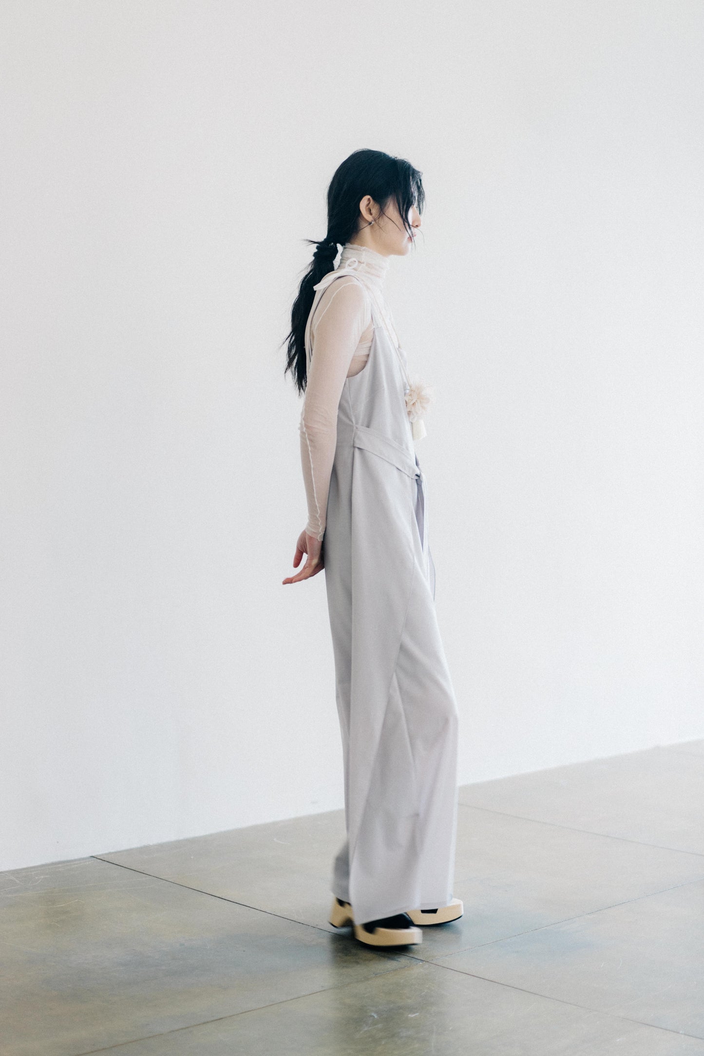 grey tied overalls (pre-order)