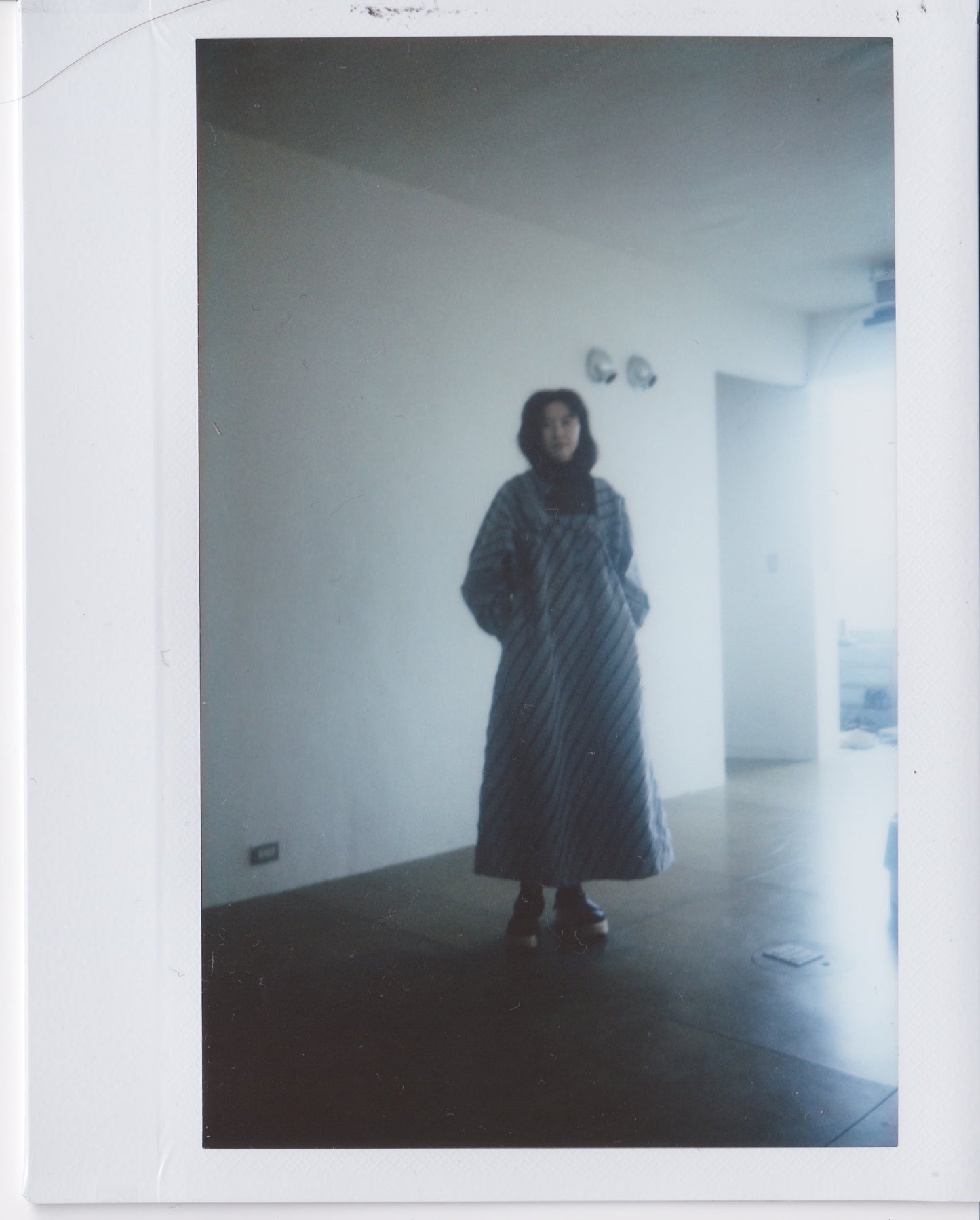 paneled constructed with stripe-jacquard jacket - grey (in-stock)