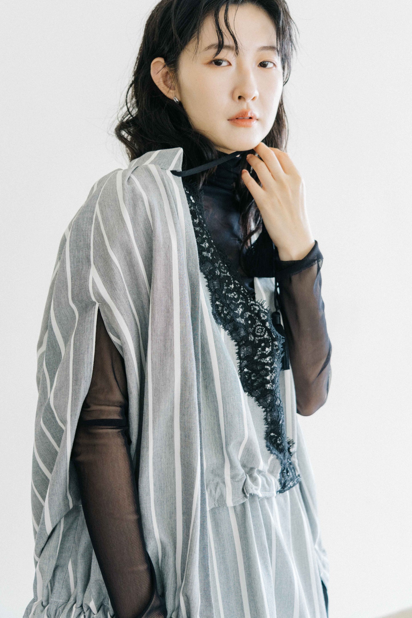 striped cape with tassel (pre-order)