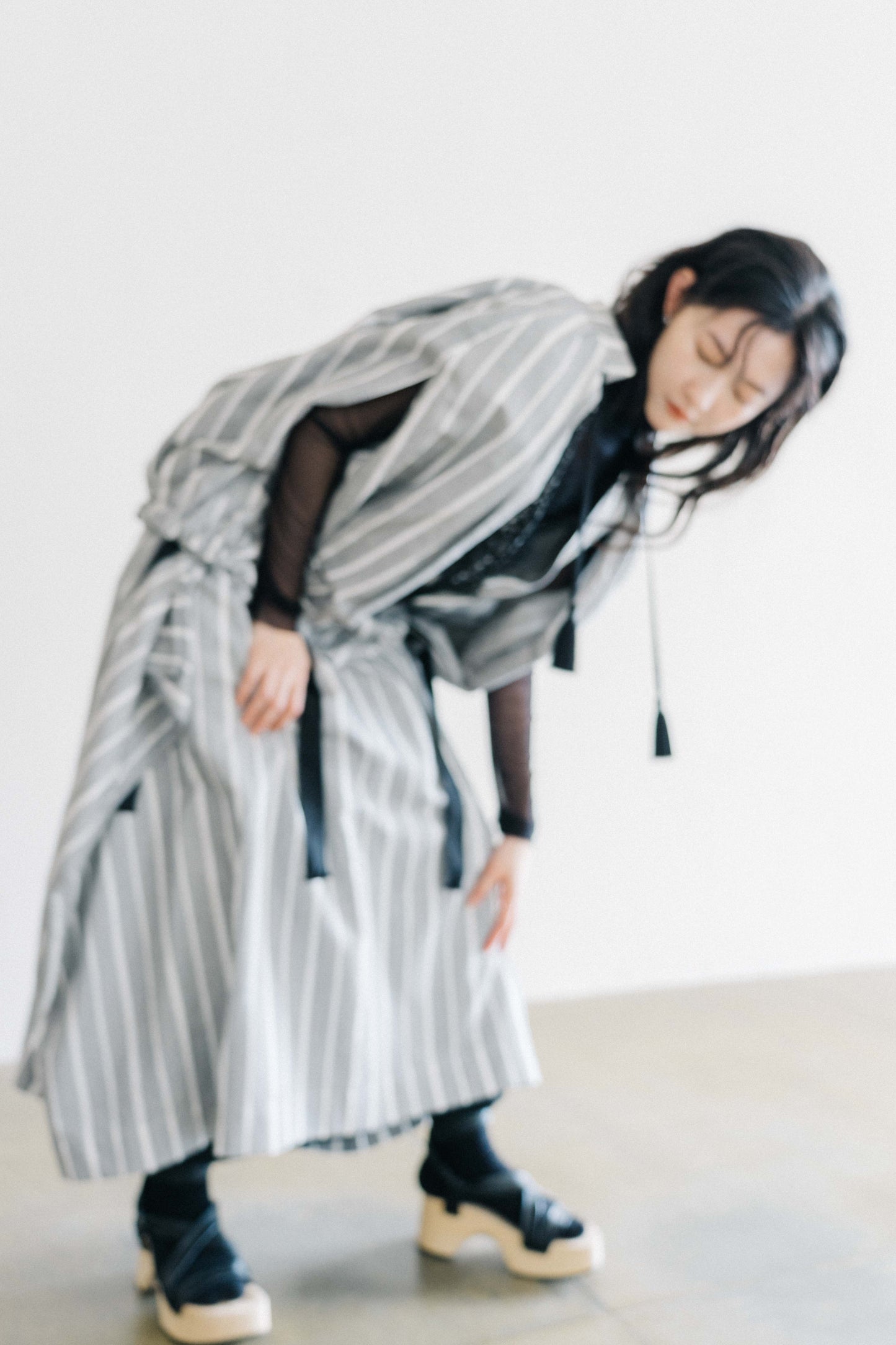 striped cape with tassel (pre-order)