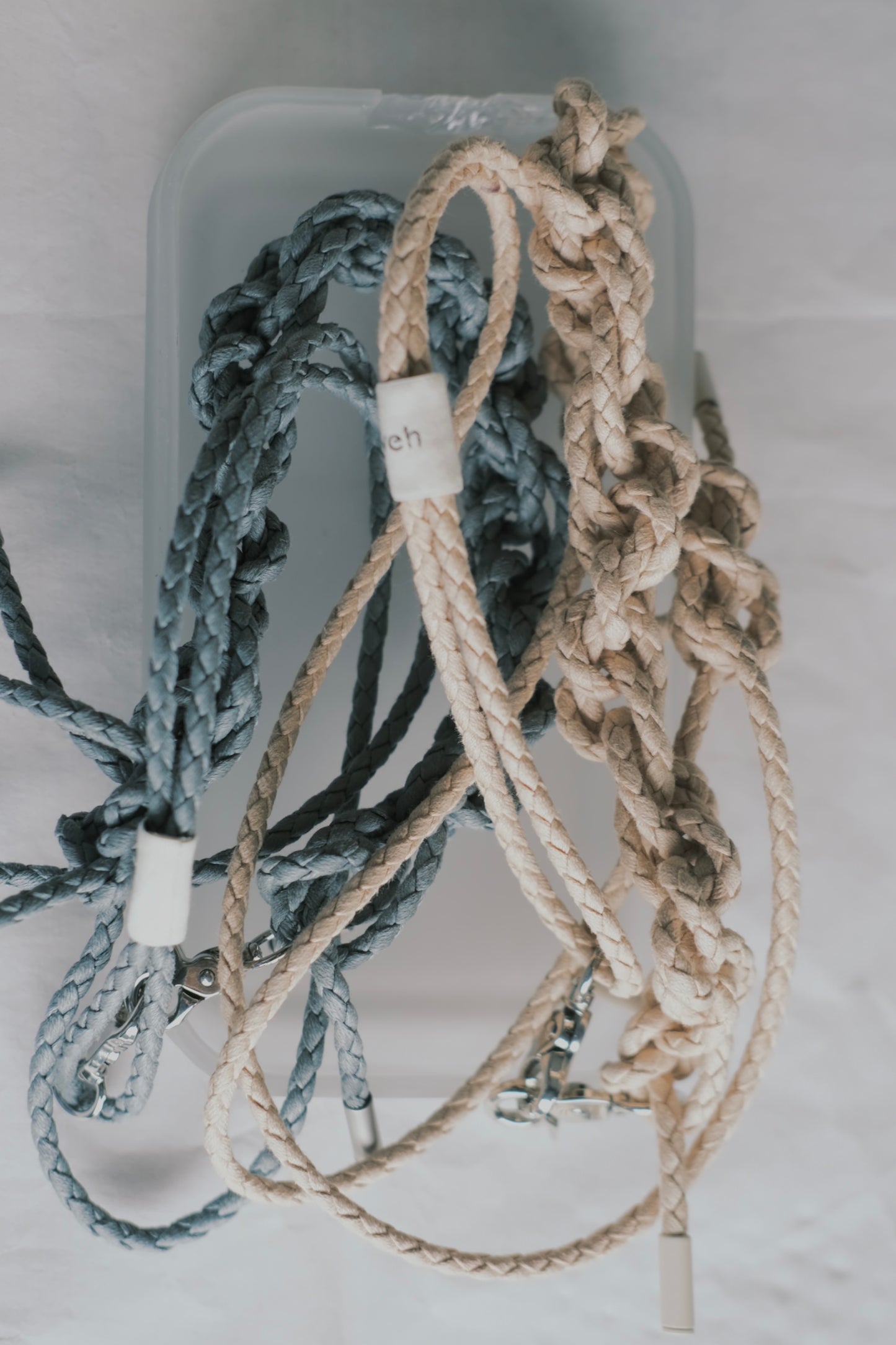 pink handmade braided phone strap