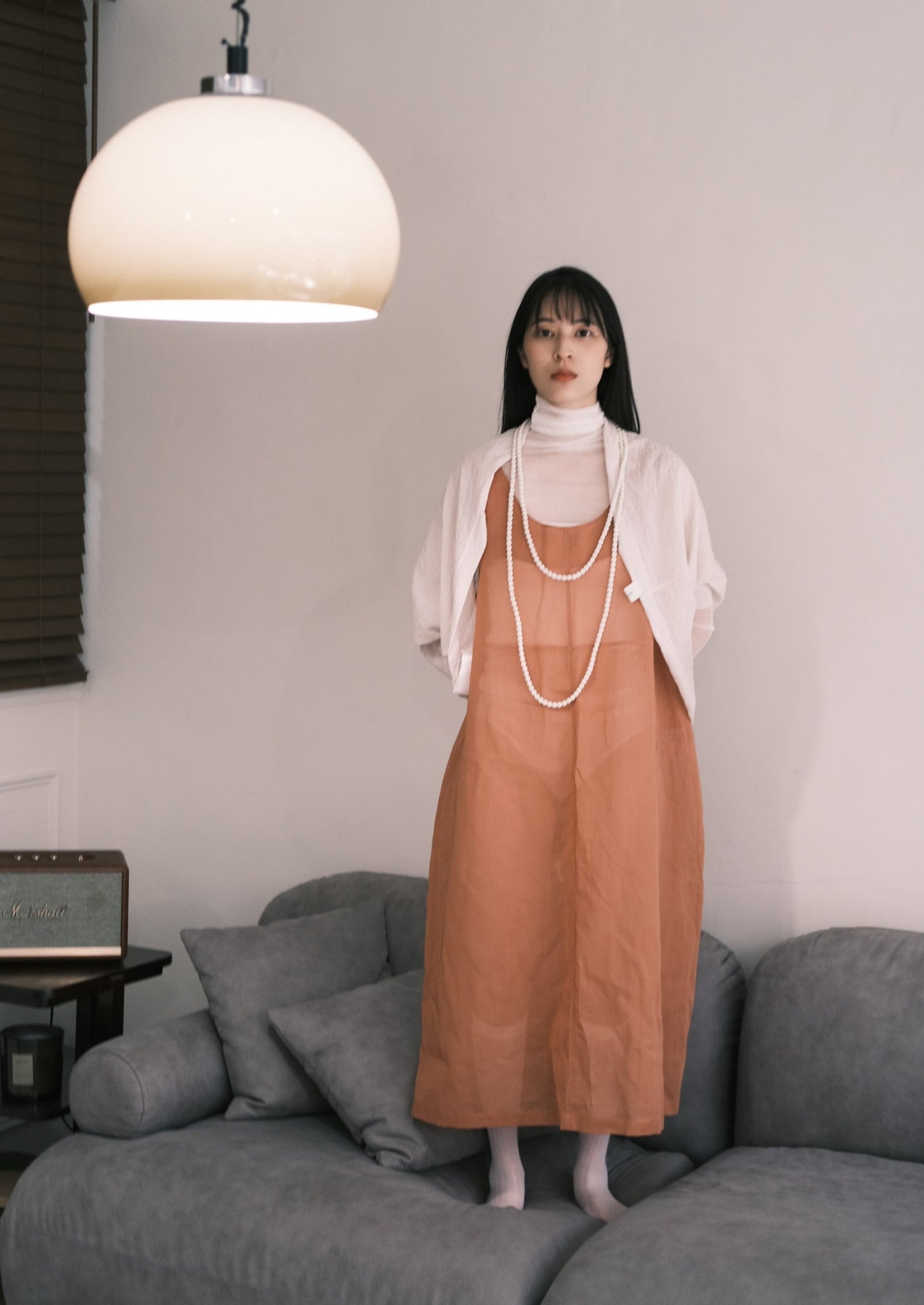 cotton organza cocoon midi dress (in-stock)
