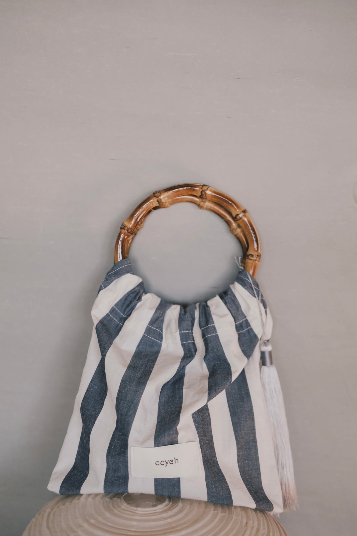 bamboo striped small bag