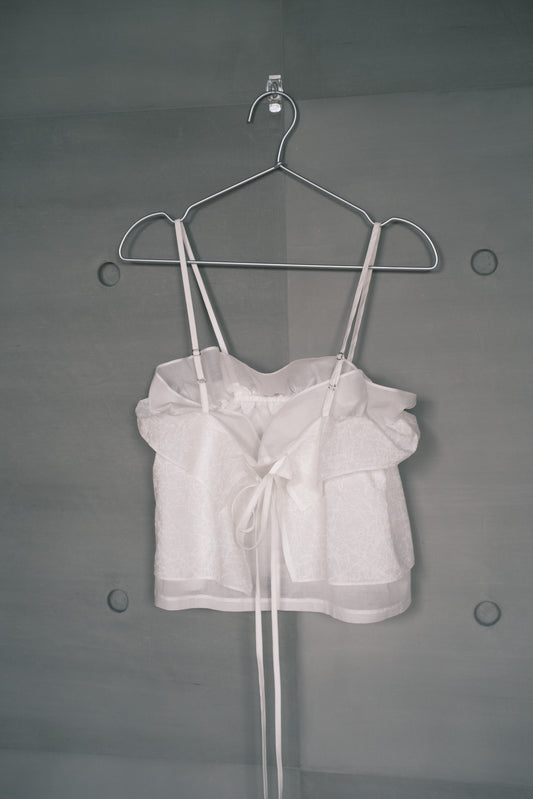 double-layer ruched crop top (pre-order)