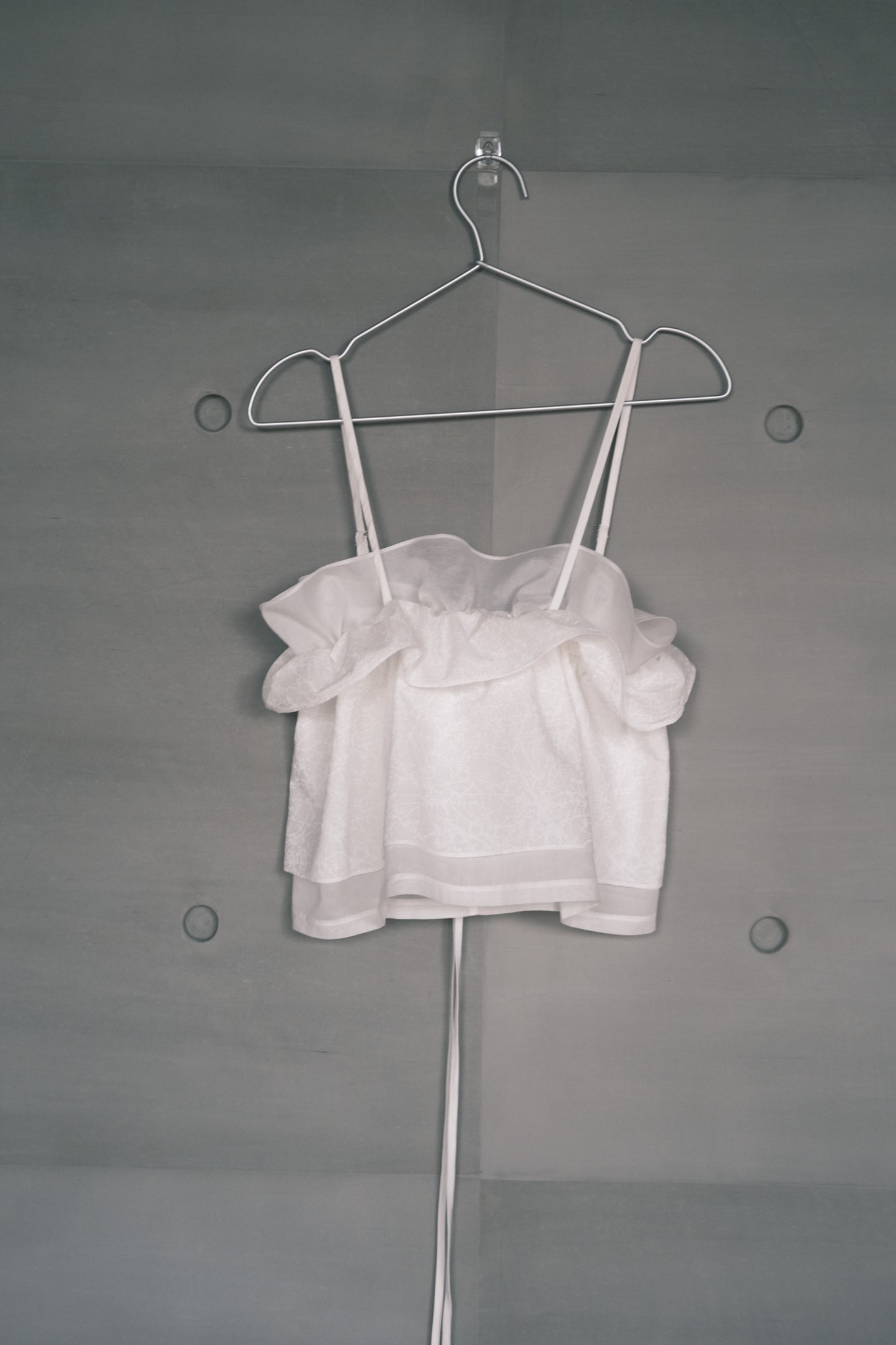 double-layer ruched crop top (pre-order)