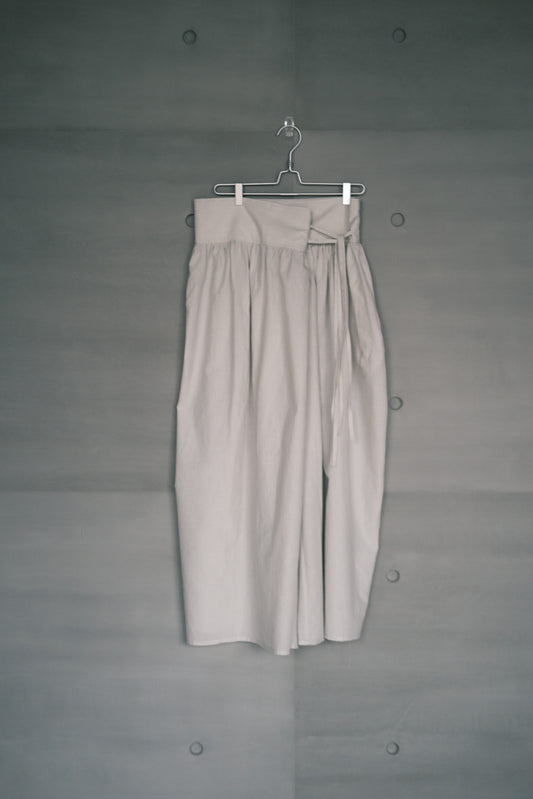 organic cotton hakama wide pants – naturally dyed with red turnip (in-stock)