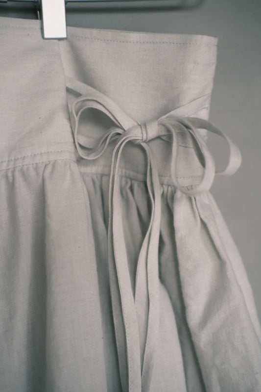 organic cotton hakama wide pants – naturally dyed with red turnip (in-stock)