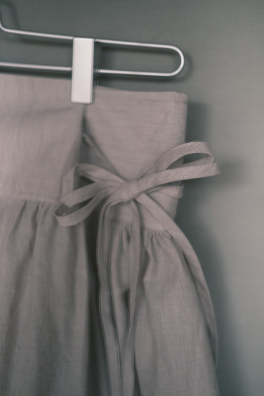 organic cotton hakama wide pants – naturally dyed with blueberry (in-stock)