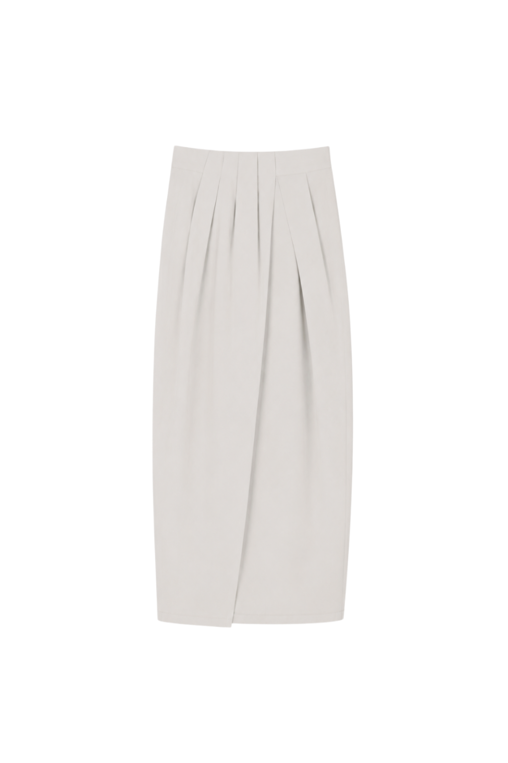 silk- cotton waist-pleated cocoon skirt (in-stock)
