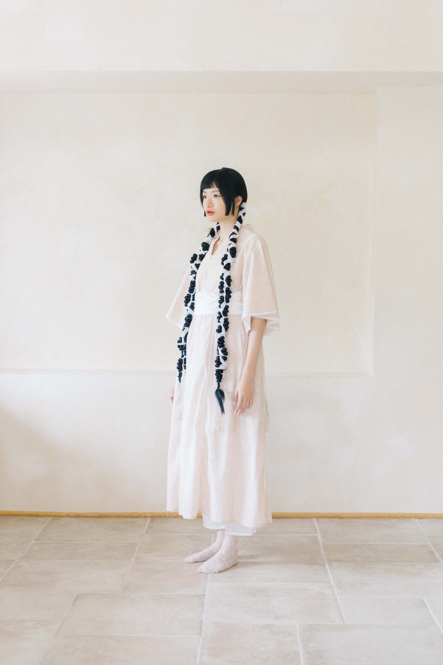 open-back pink ink-splatter cotton dress (in-stock)