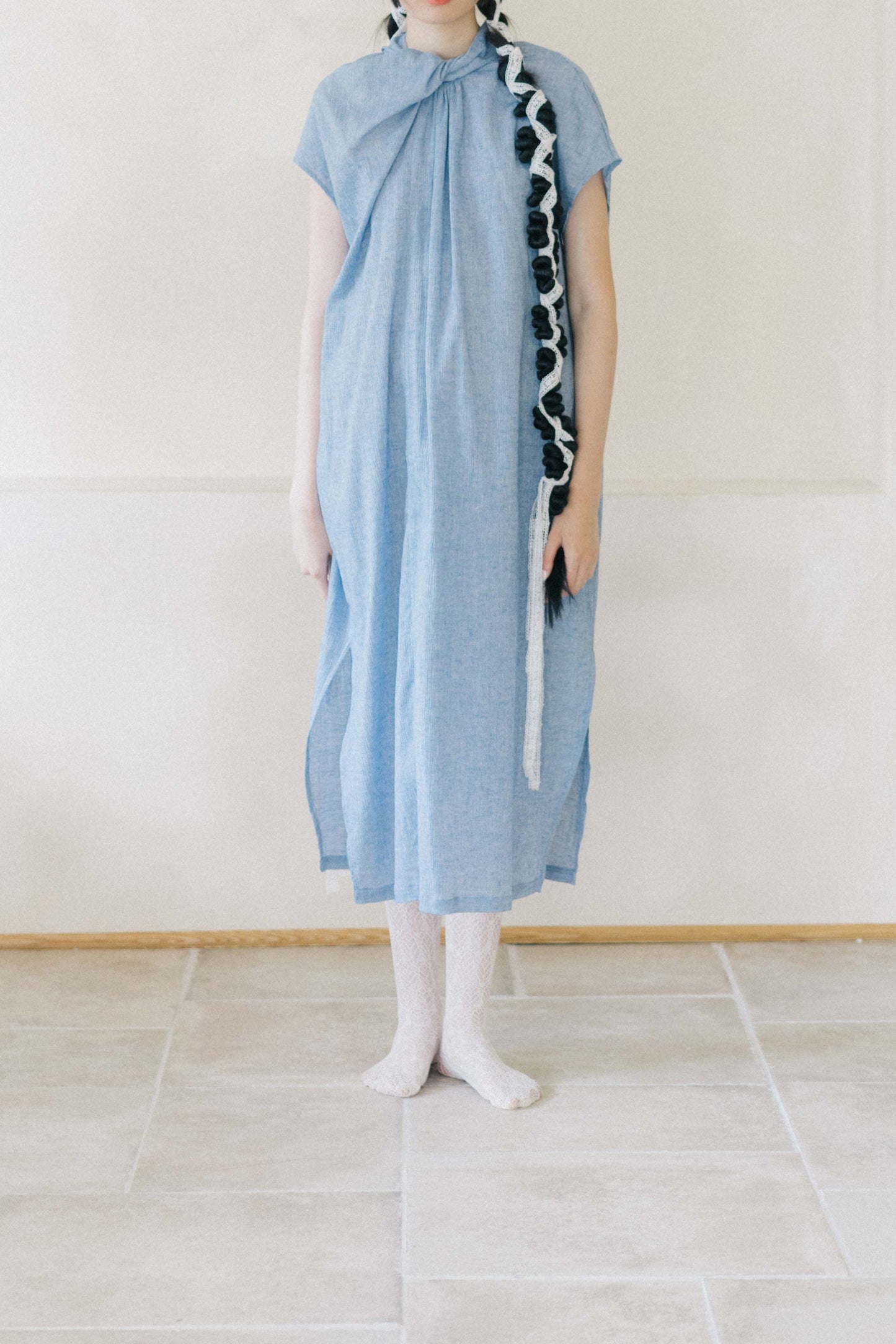 aoki knot - twisted-knot neckline dress (in-stock)