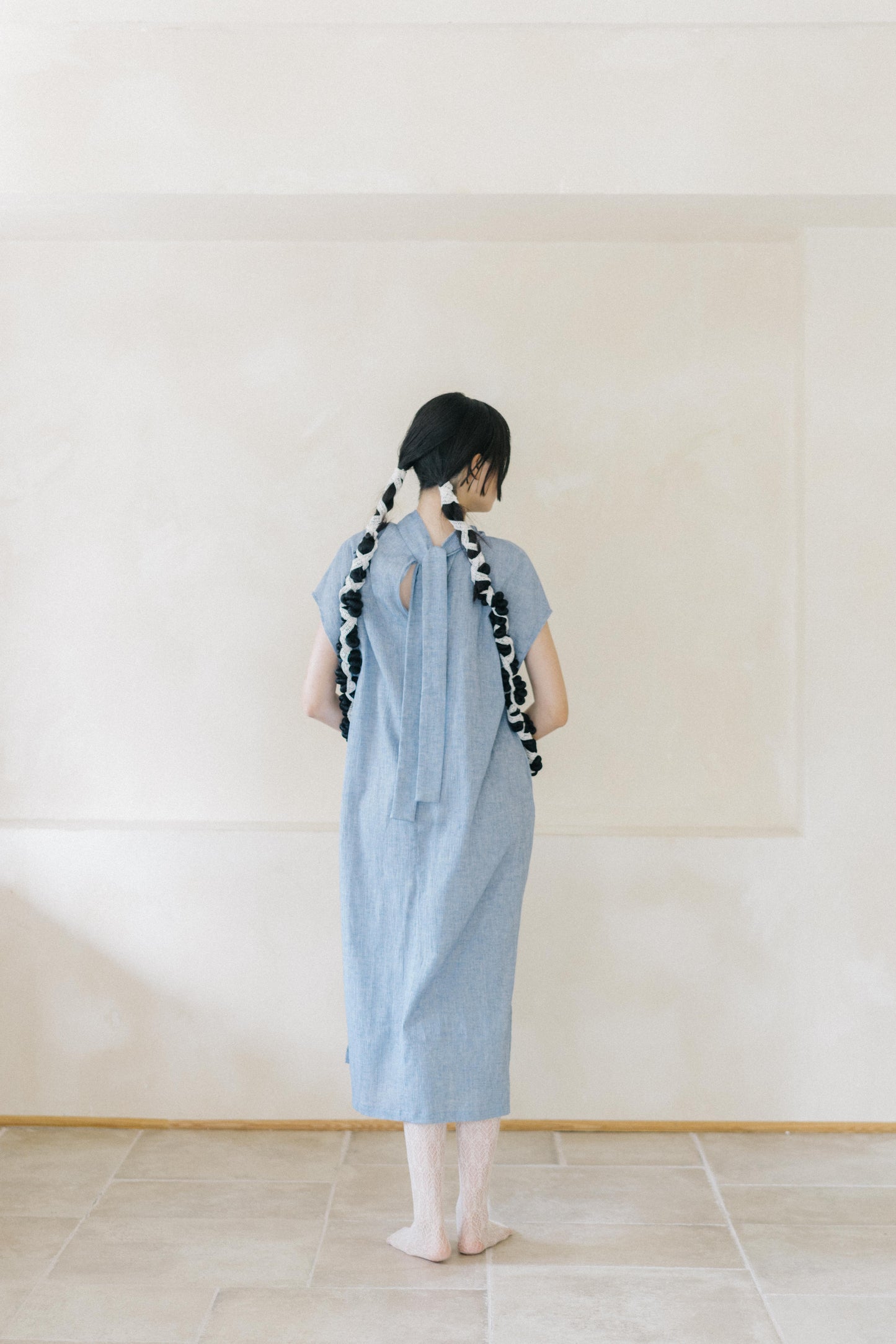 aoki knot - twisted-knot neckline dress (in-stock)