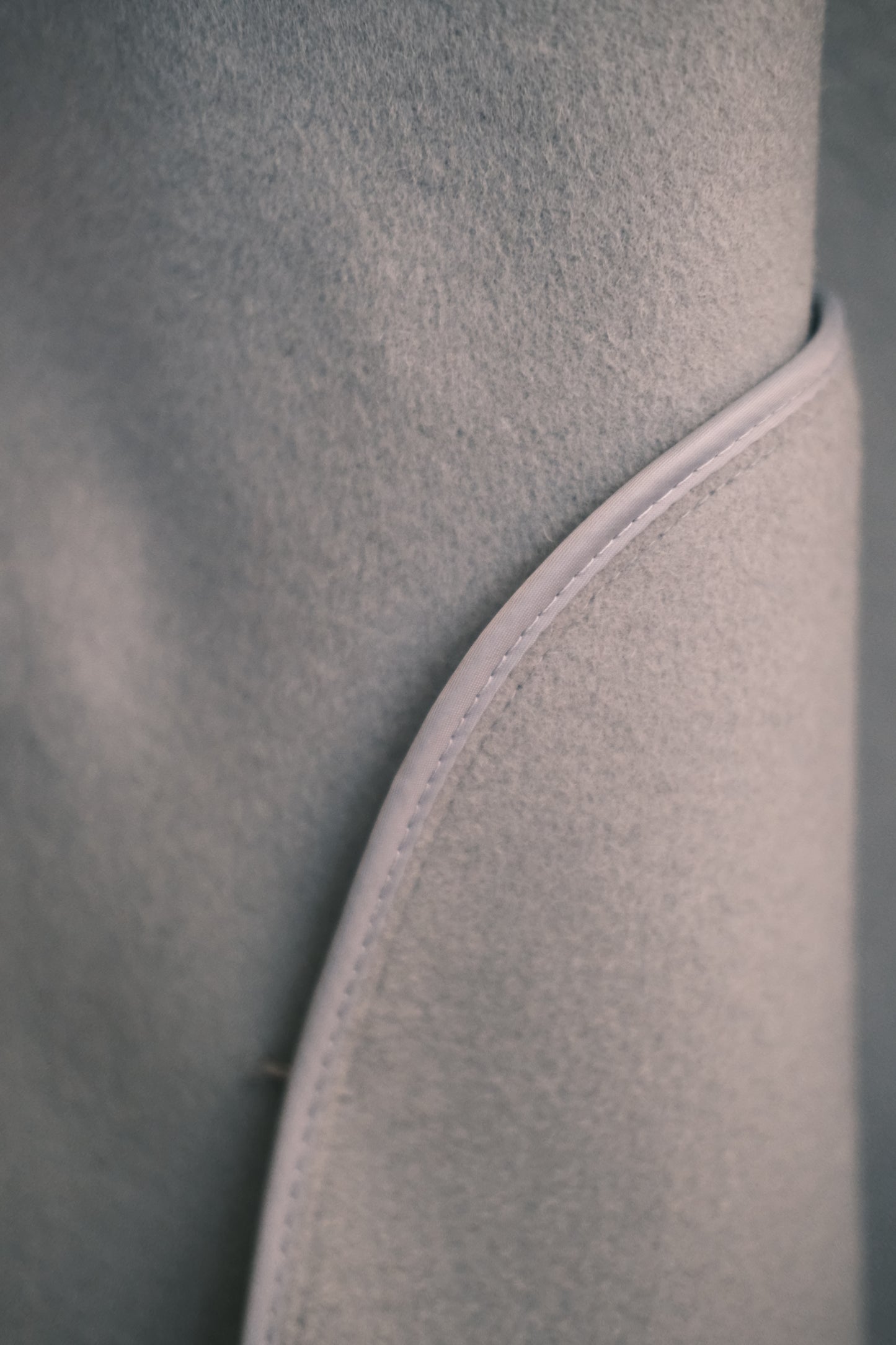 new mandarin wool coat - blue grey (in-stock)