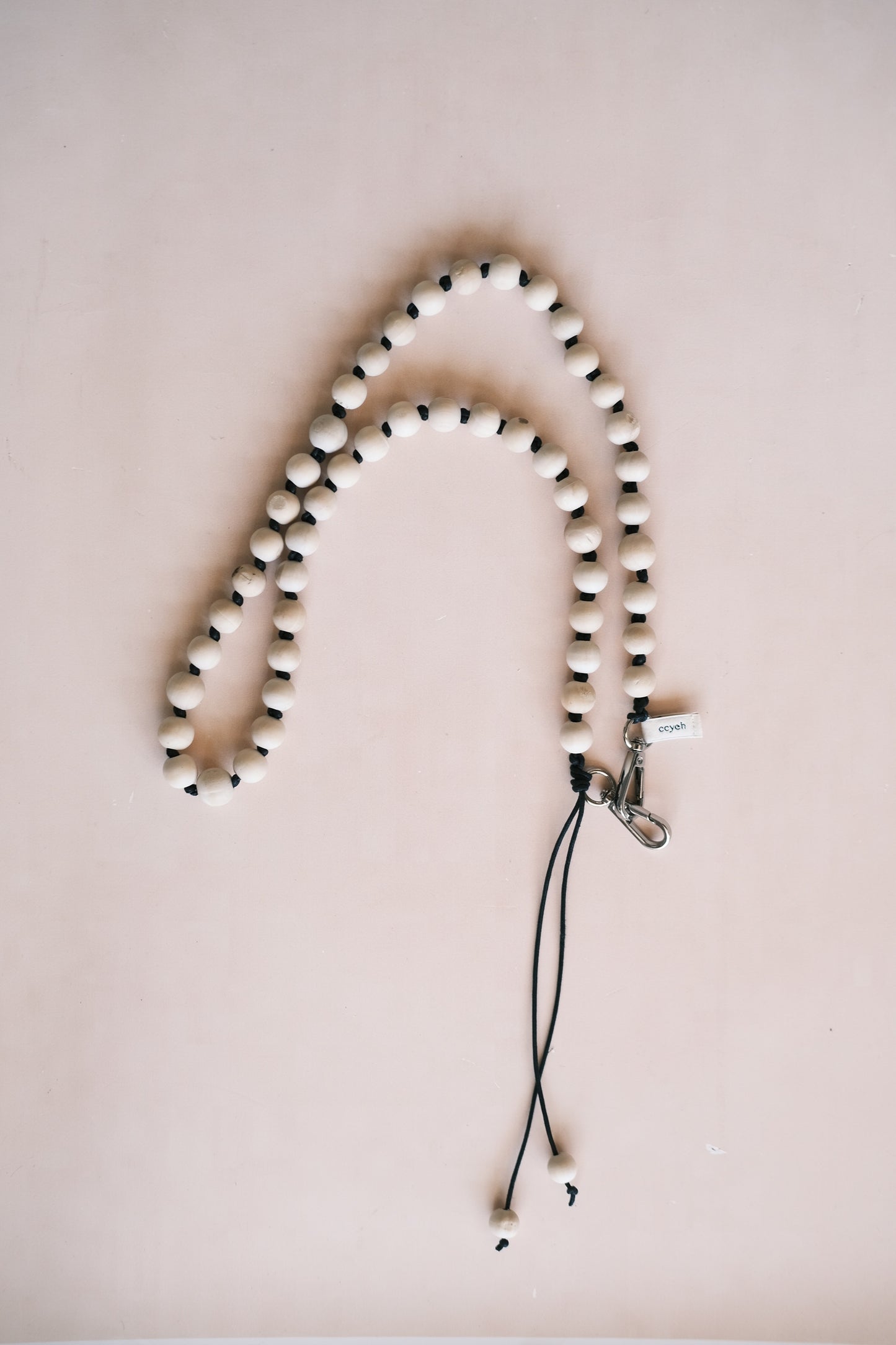 handmade woven wooden bead phone strap (pre-order)