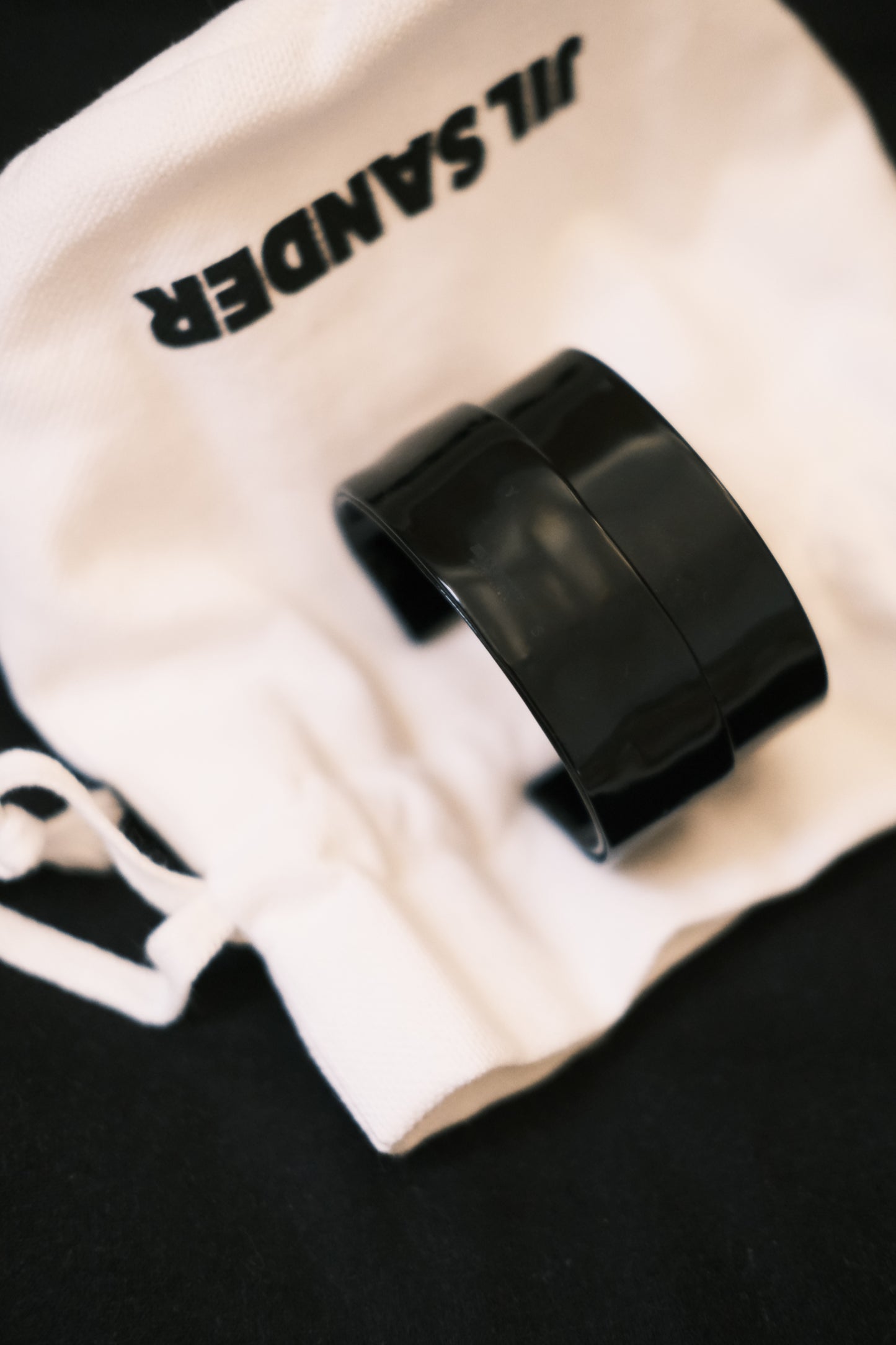 jil sander black bracelet