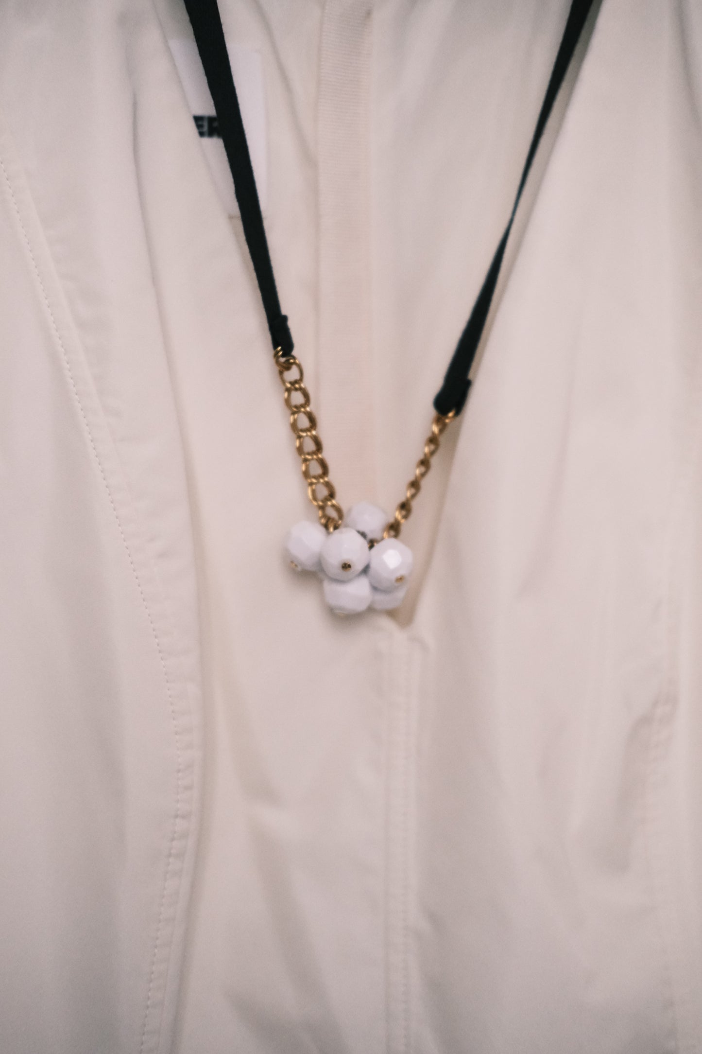 marni white beads necklace