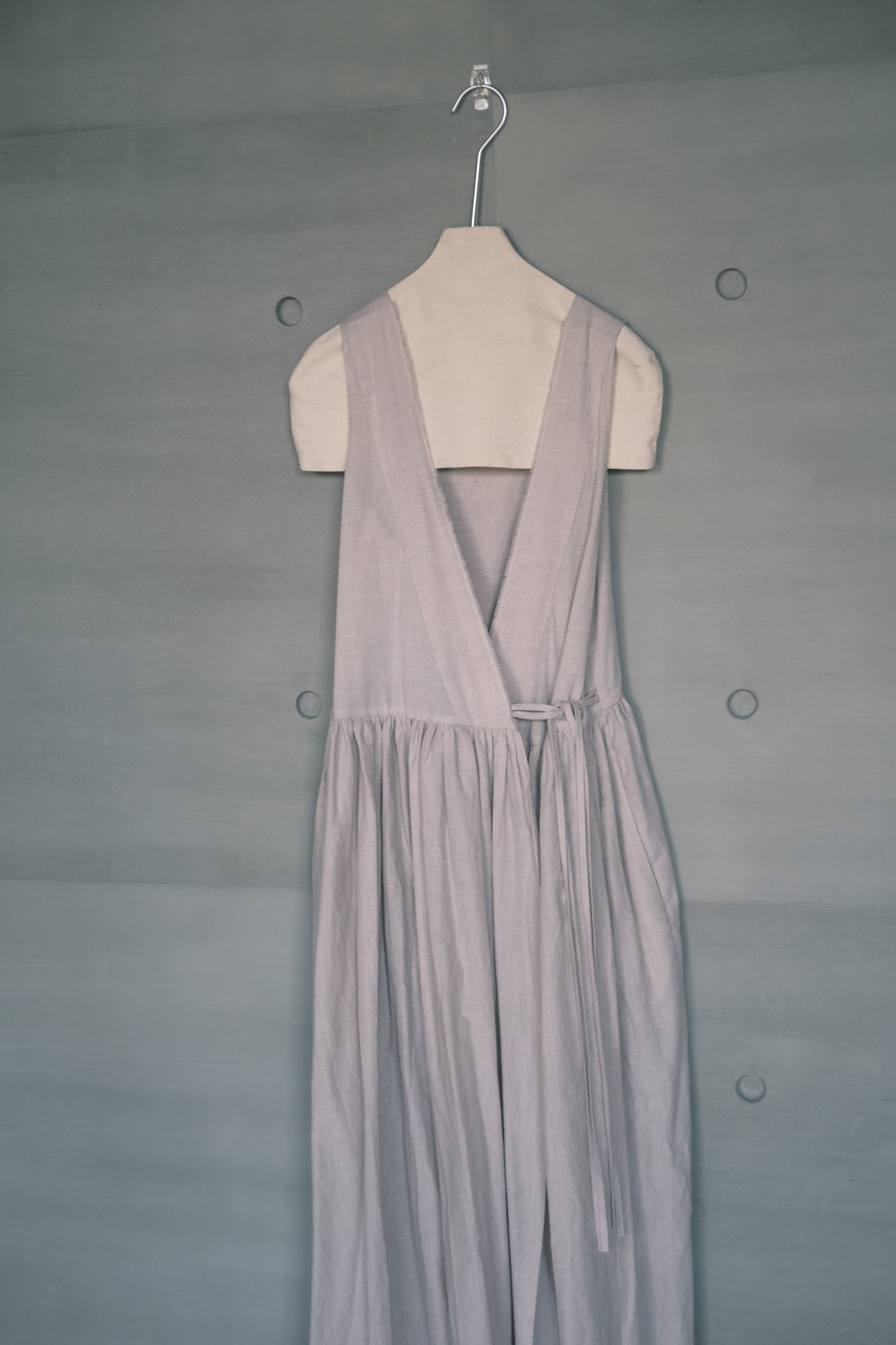 organic cotton vest dress – naturally dyed with blueberry (in-stock)