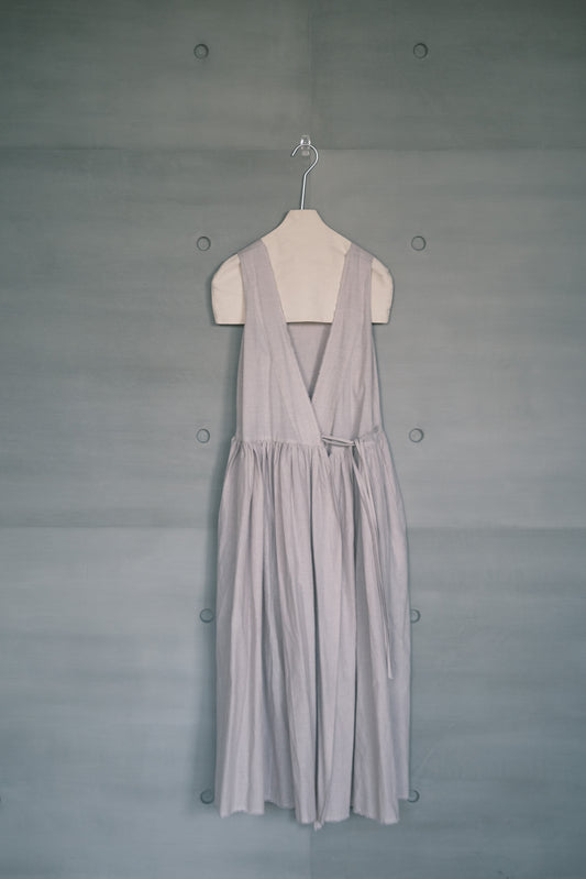 organic cotton vest dress – naturally dyed with blueberry (in-stock)