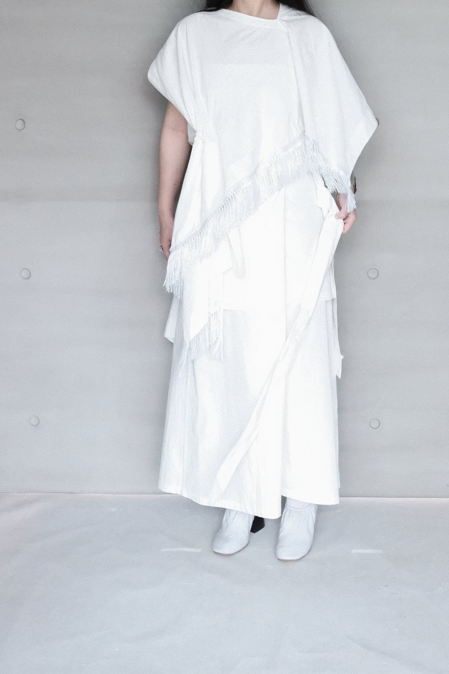 layered wrap skirt - ivory(in-stock)