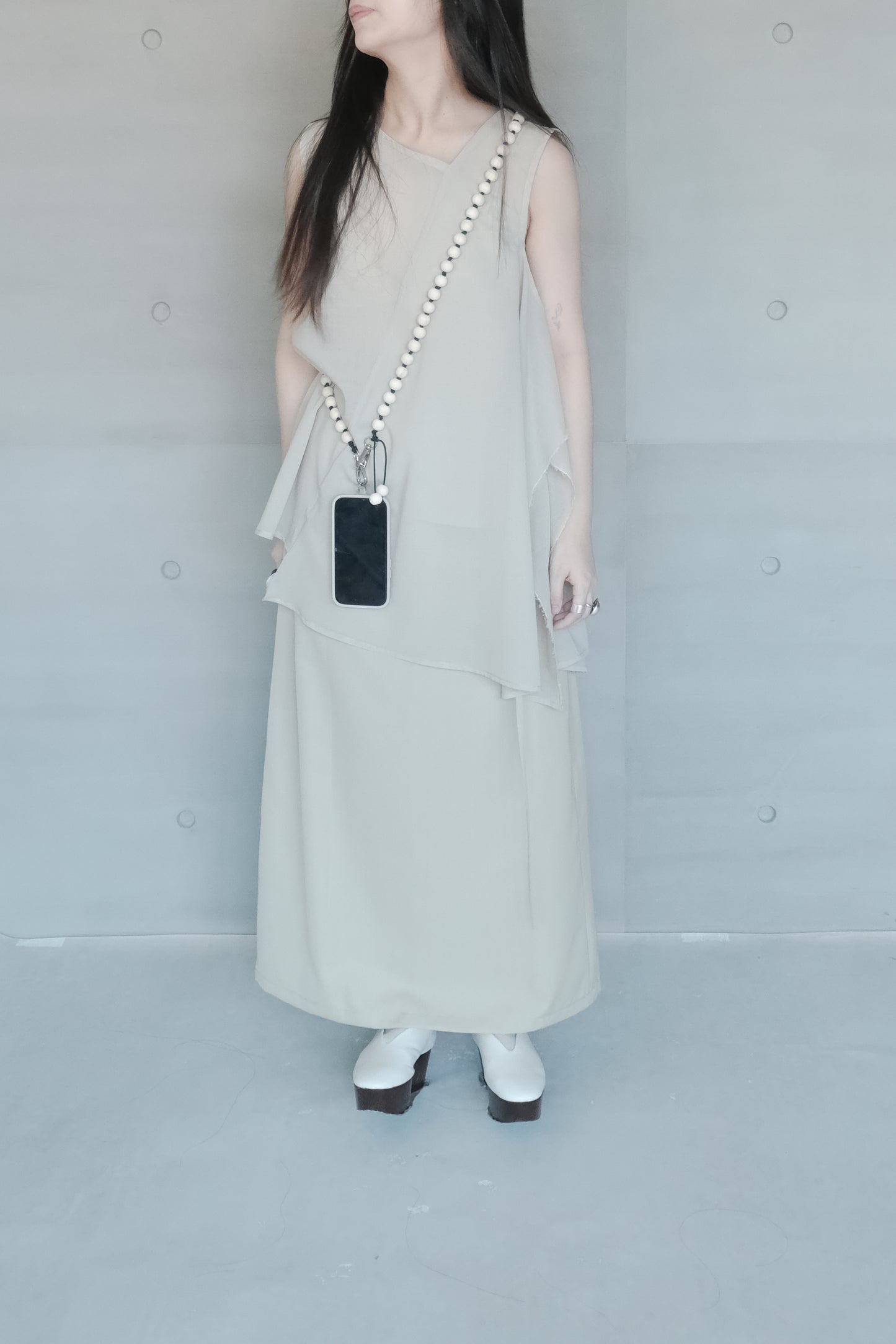 handmade woven wooden bead phone strap (pre-order)