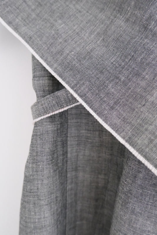 dark grey thin-strap asymmetrical dress
