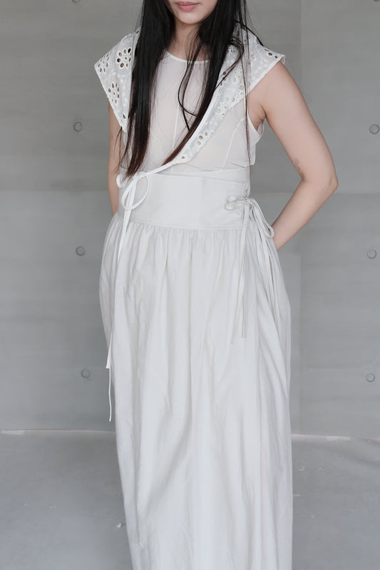 organic cotton hakama wide pants – naturally dyed with red turnip (in-stock)