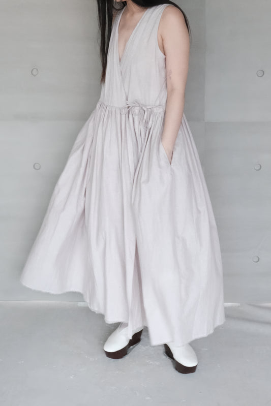 organic cotton vest dress – naturally dyed with blueberry (in-stock)