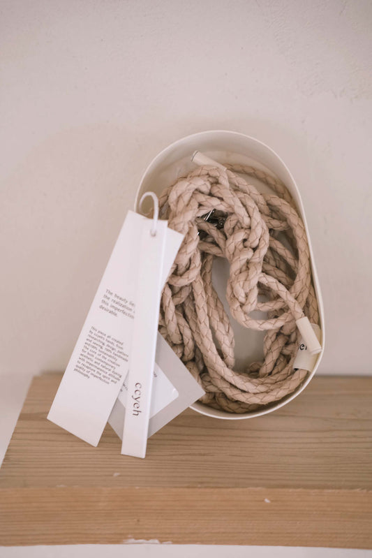 pink handmade braided phone strap