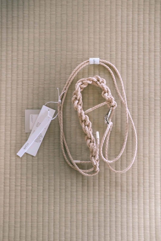 pink handmade braided phone strap