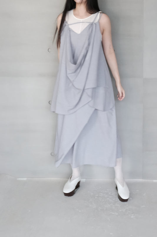 draped-overlay sleeveless top ( in-stock)