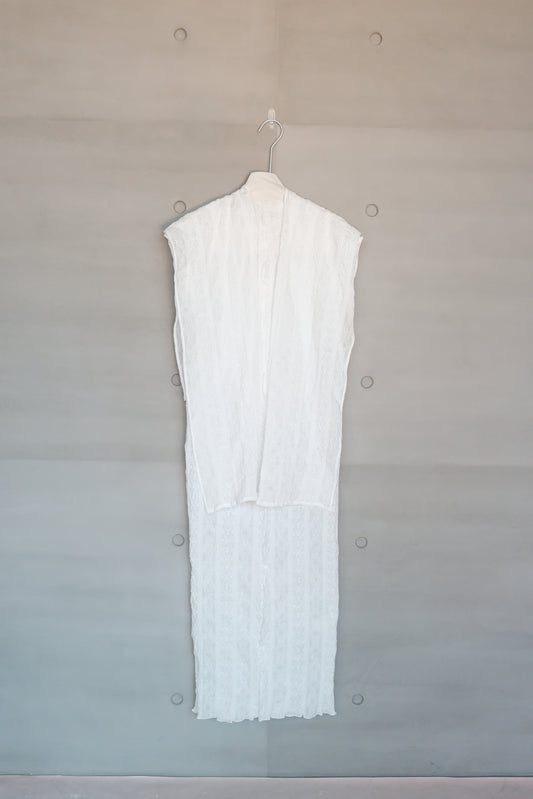 textured knit long vest dress (pre-order)