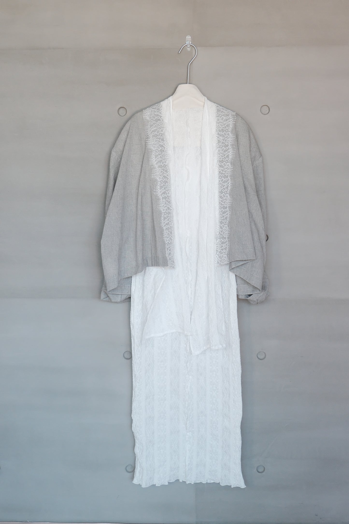 textured knit long vest dress (pre-order)
