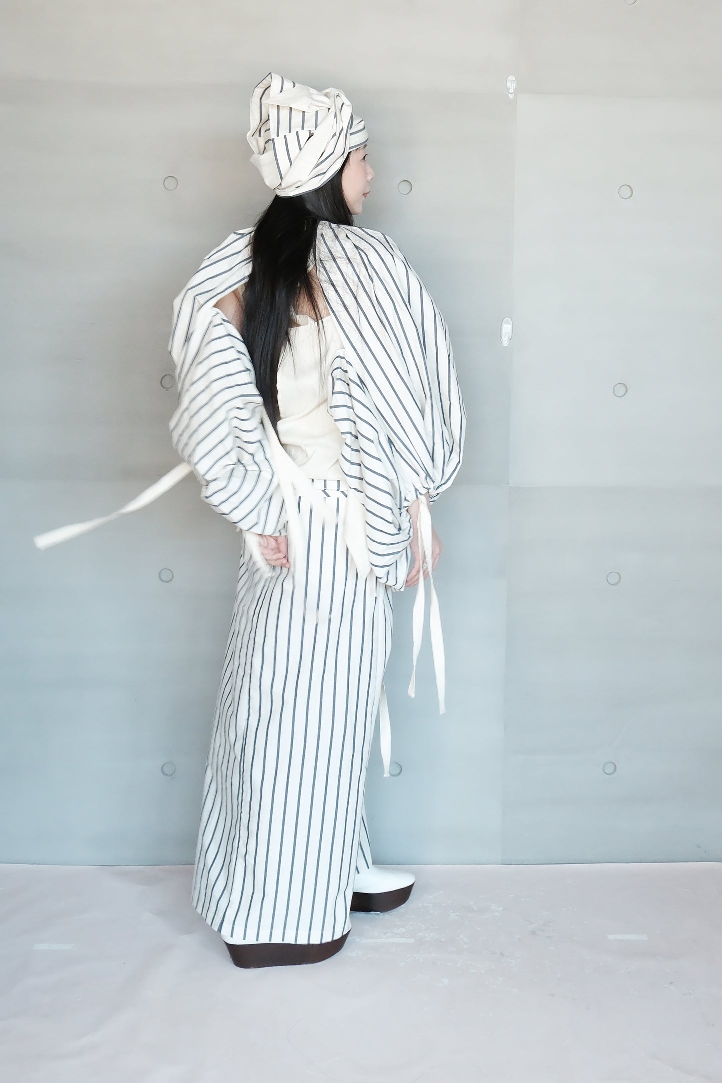 asymmetric folded layer strap dress