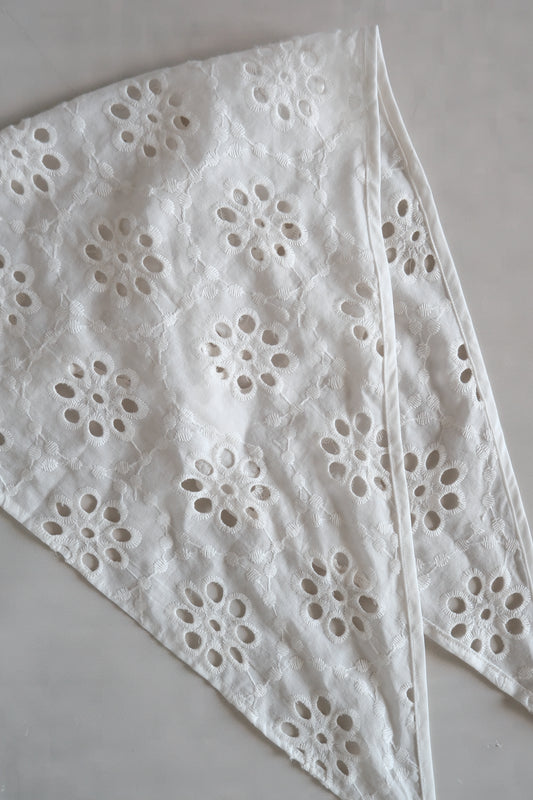 lace jacquard multi-way triangle scarf