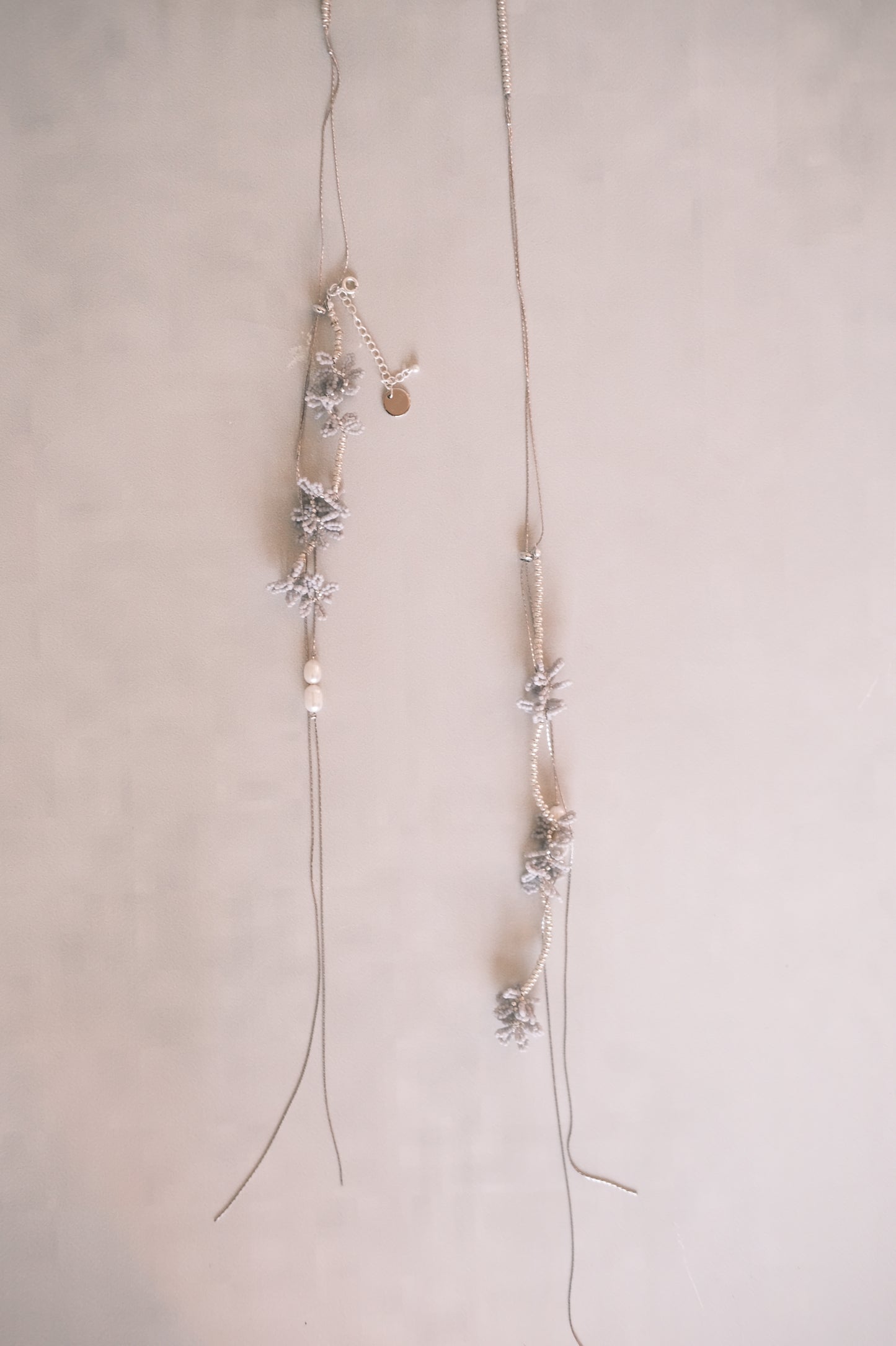 smoke blue handmade beads belt / necklace (pre-order)