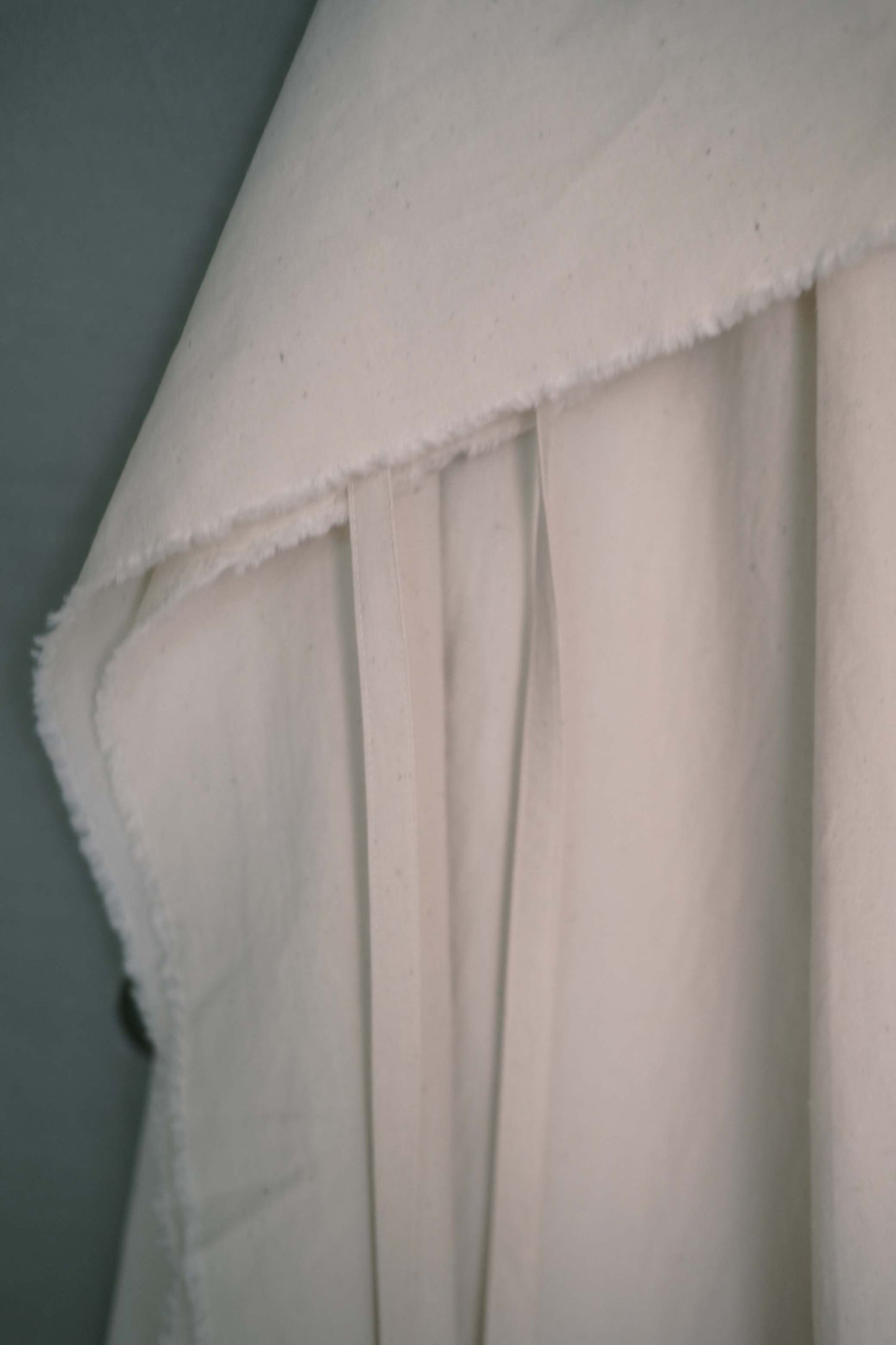 cotton-linen pleated wide ivory pants (pre-order)