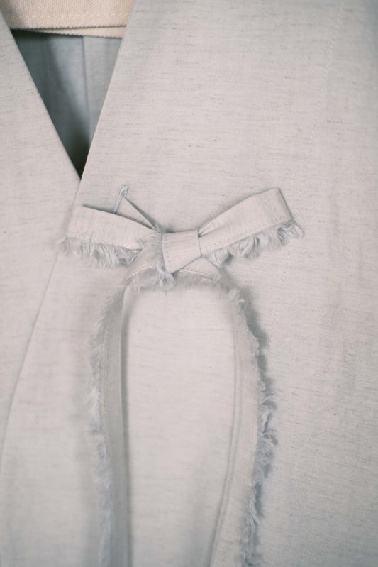 smoke gray long-sleeve cover-up jacket (in-stock)