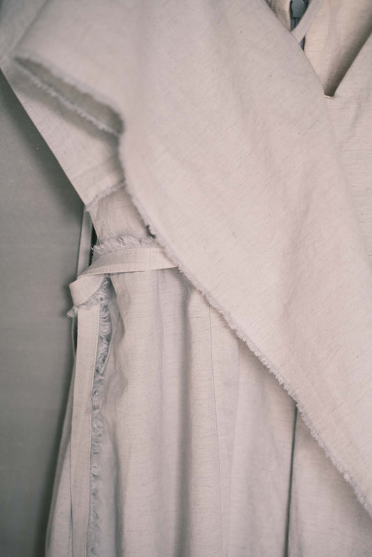 smoke grey thin-strap asymmetrical dress (pre-order)