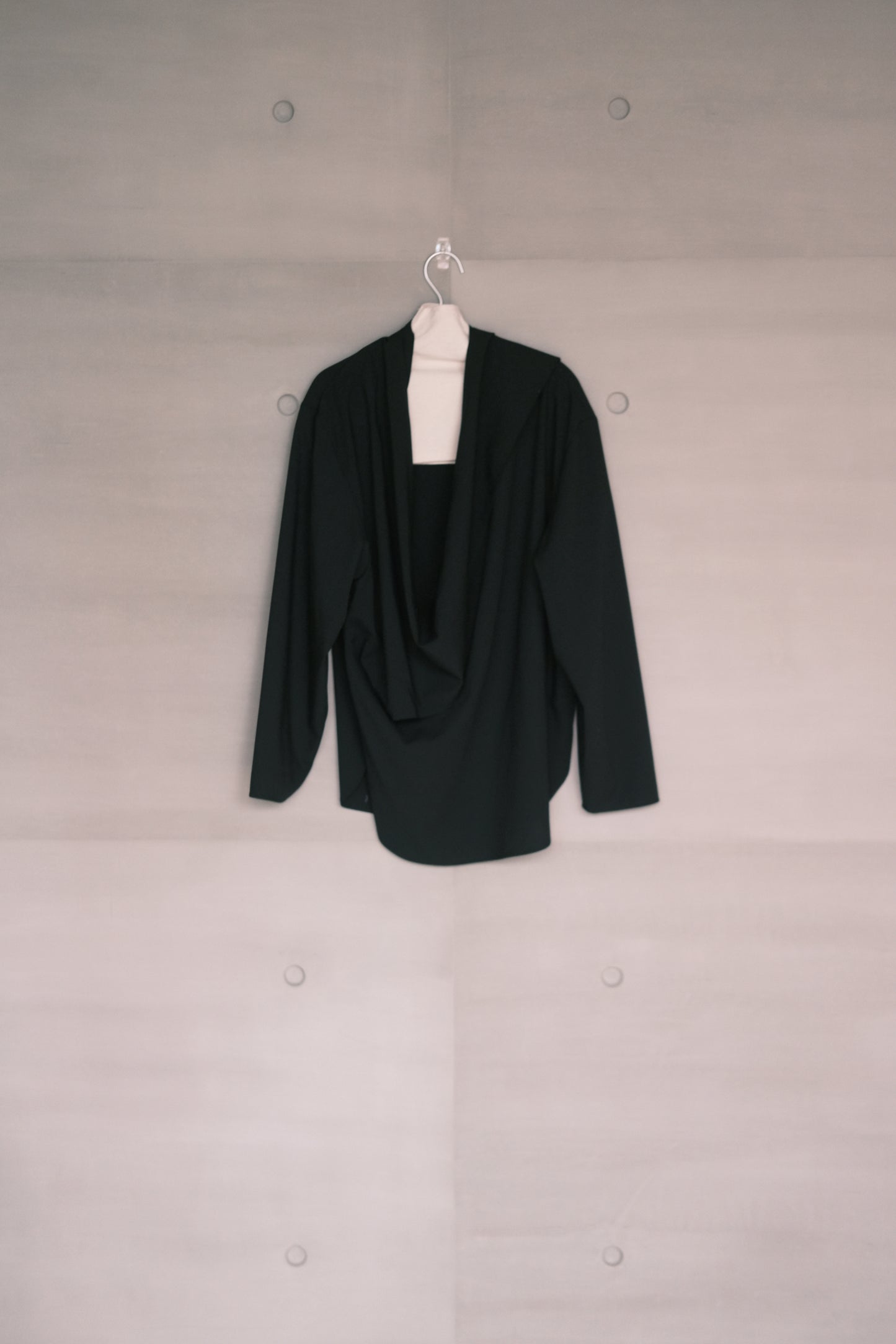 long sleeves wrap blouse - black (in-stock)