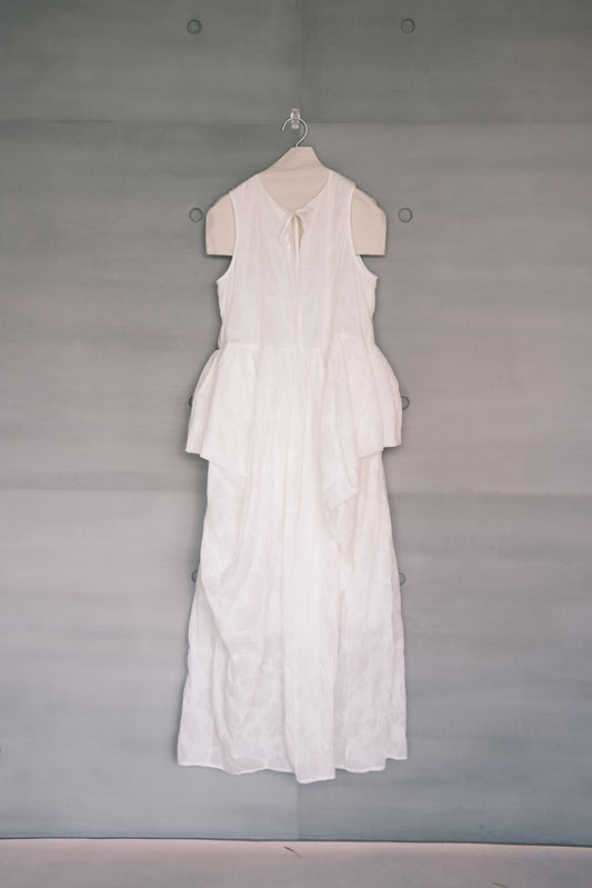 draped layered sleeveless dress (in-stock)