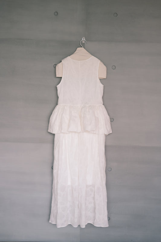 draped layered sleeveless dress (in-stock)