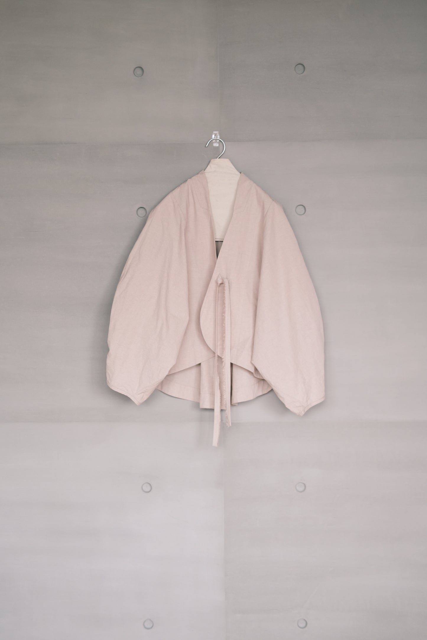 misty pink long-sleeve cover-up jacket ( in-stock )