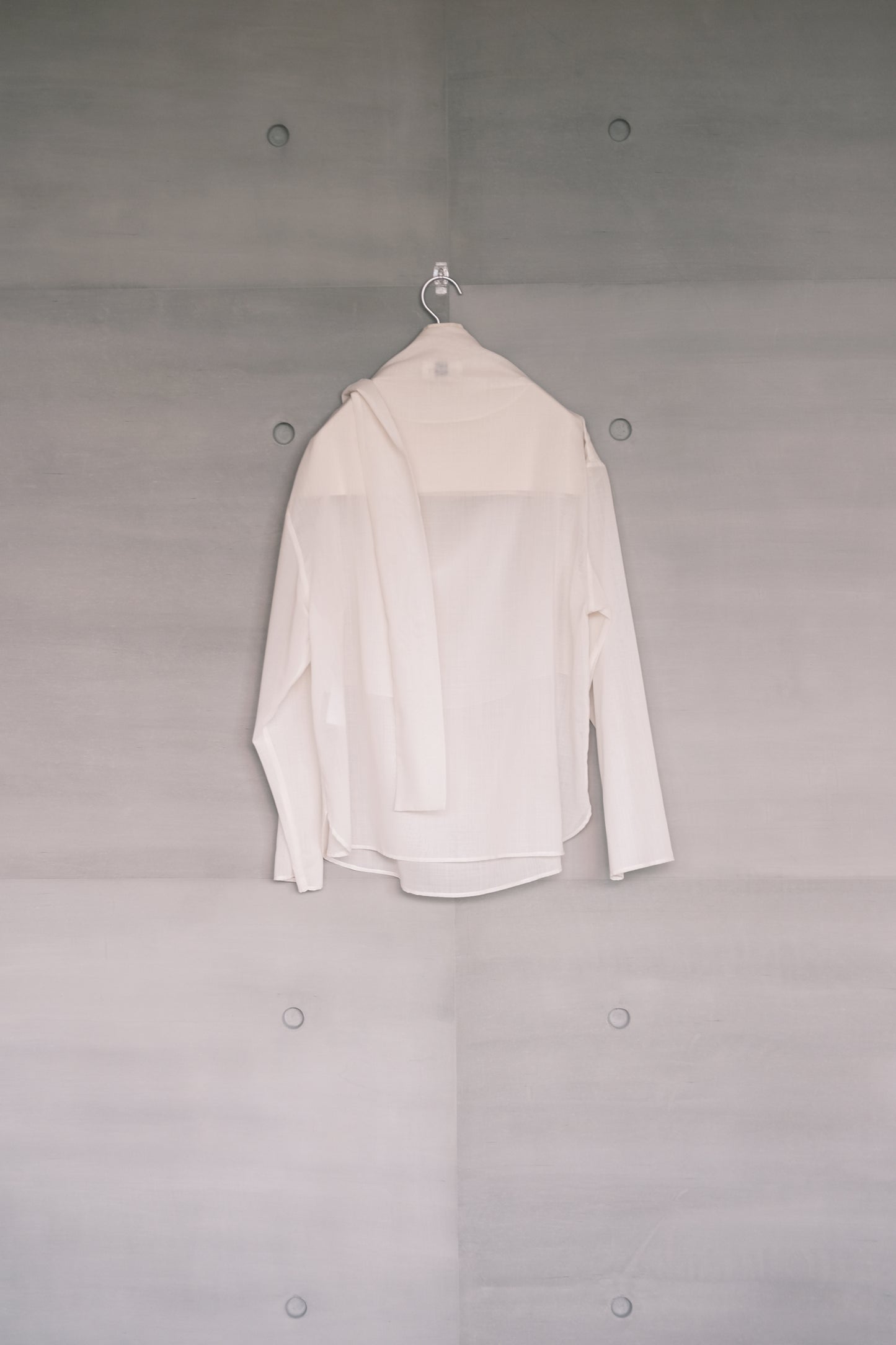oversized tied-neck top - ivory (pre-order)