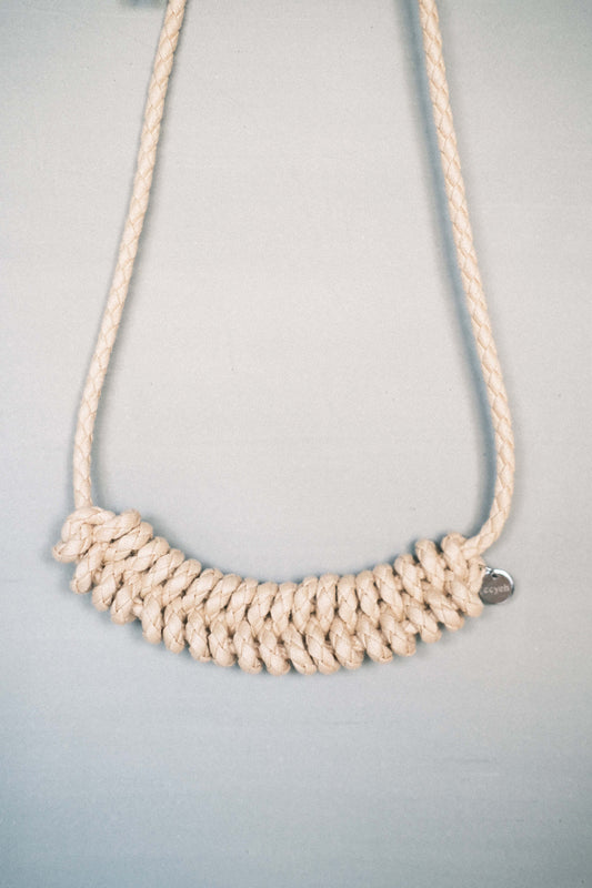 knot rope necklace 01 - pink