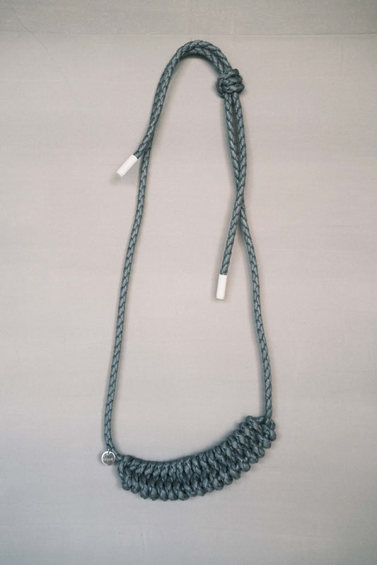 knot rope necklace 01 - grey