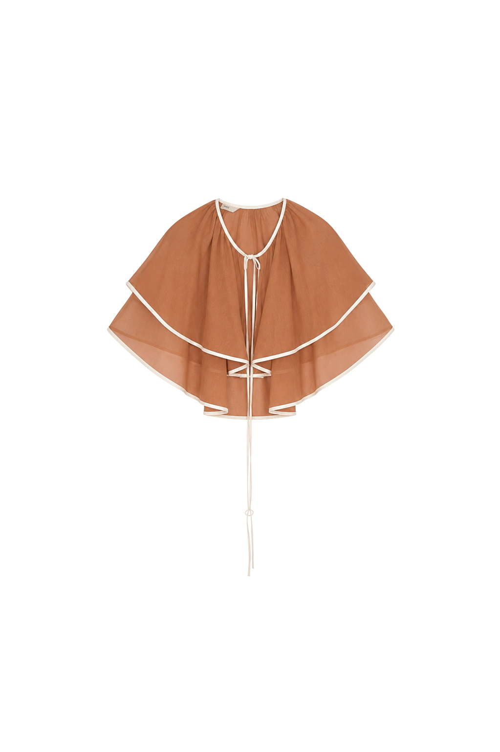 cotton organdy double-layer cape