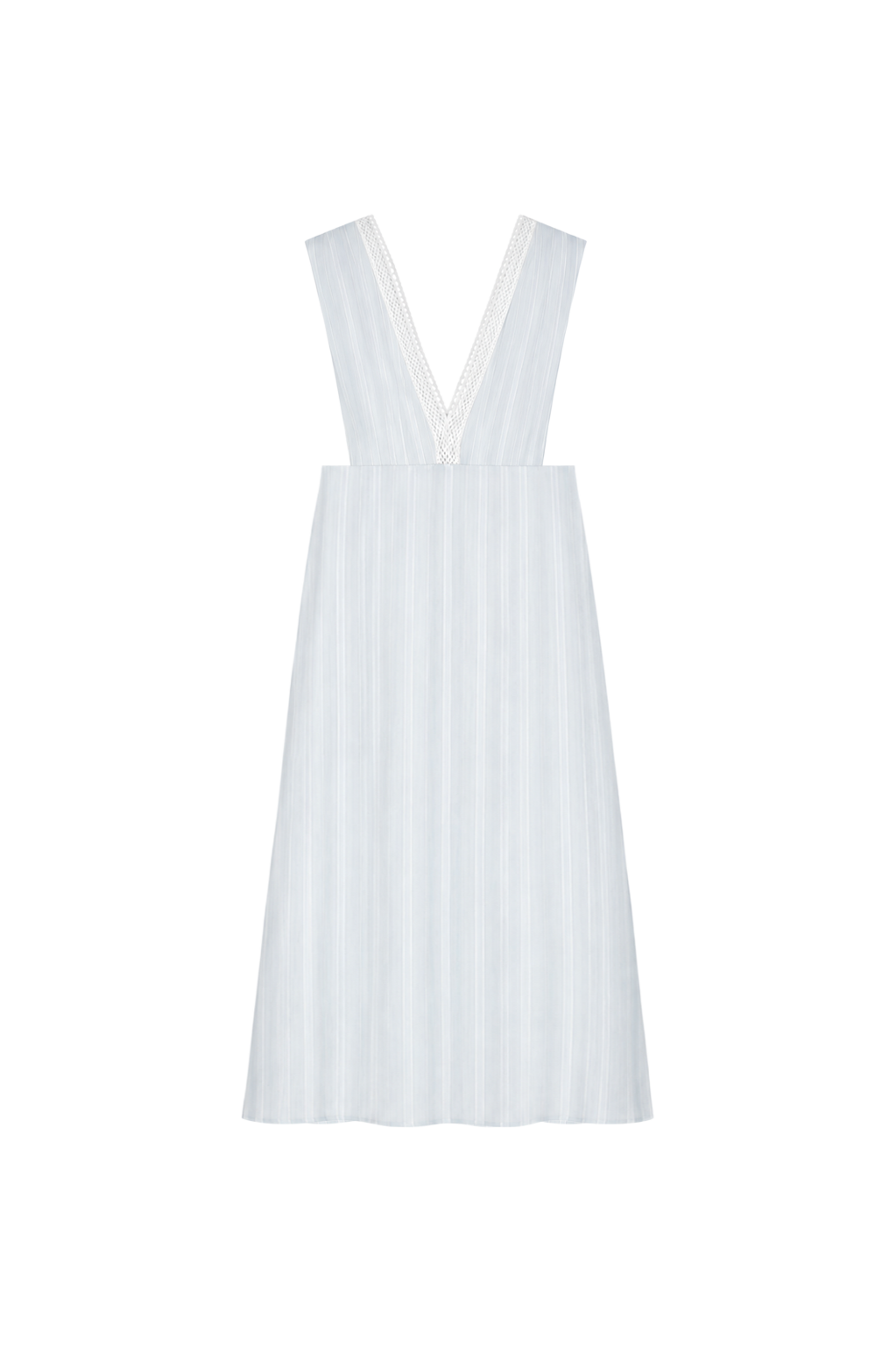 silver lace tuck ramie linen dress (in-stock)