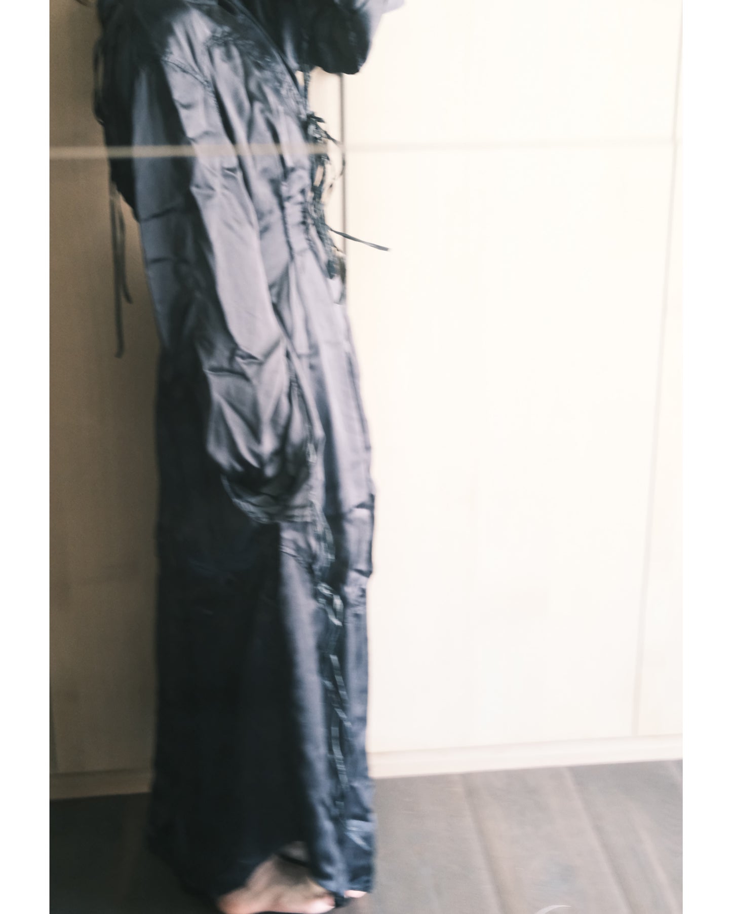 jil sander silk navy dress